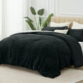 thumbnail image 4 of BEDELITE Fleece Twin Comforter Set -Super Soft & Warm Fluffy Black Bedding, Luxury Fuzzy Heavy Bed Set for Winter with 1 Pillow case, 4 of 9