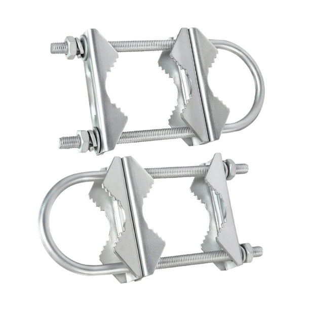 Abrazaderas de montaje de antena doble Perfecl con pernos en U de alta resistencia para mástil de bandera de TV