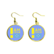 thumbnail image 1 of Soy de Moldavia Ear Dangle Golden Drop Earring Jewelry Mujer Unbranded M, 1 of 3