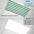 thumbnail image 5 of Ceiling Light Cover for Classroom, Green White Striped Magnetic Fluorescent Light Covers Filter for School,Office, 2X4&nbsp; FT, Pack of 3, Minimalist Christmas, 5 of 8