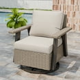 thumbnail image 3 of EAGLE PEAK Classic 360° Swivel Rocker Patio Chair with Thick Cushions, All-Weather Wicker Outdoor Lounge Glider, Beige, 3 of 9