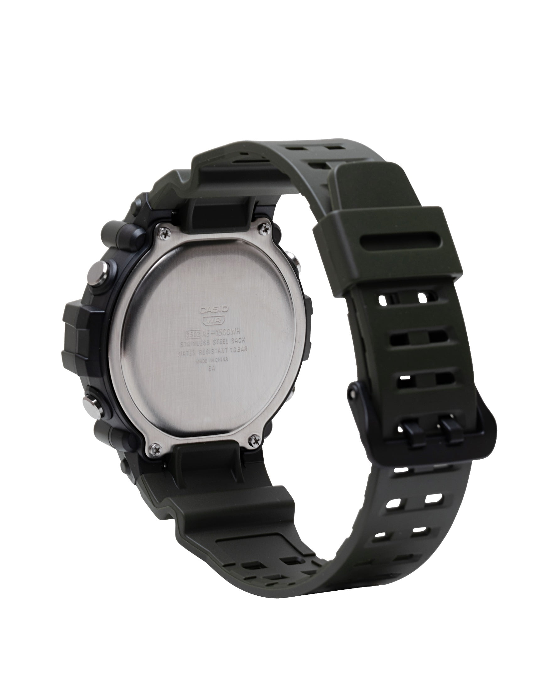 Casio Men's Illuminator Digital Quartz 100m Green Resin Watch AE1500WHX-3AV