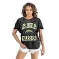 thumbnail image 2 of Women's Gameday Couture Black Los Angeles Chargers Relaxed Flutter Sleeve T-Shirt, 2 of 7