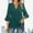Green, variant on Women Fashion Solid V Neck Casual Three Quarter Sleeve Pearl Chiffon T Shirt Top Dark Shirt for Women Solid Womens Shirts Women Tops Spandex Women Tee Women Top New Loose Fit Athletic Tops for Women