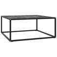 thumbnail image 1 of vidaXL Table Basse Noire avec Verre en Marbre Noir 80x80x35 cm, 1 of 4