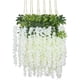 thumbnail image 1 of Flores Artificiales De Decoracion Glicina Colgantes De Wisteria para Jardín Exterior Hogar Fiesta Boda Plantas Artificiales Decorativas Flores Artificiales Realistas (Blancas 12 Piezas), 1 of 8