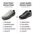 thumbnail image 5 of Vizari Bolt Firm Ground Soccer Cleats for Kids – Durable, Comfortable, and Stylish Boys and Girls Soccer Shoes with Traction - White/Black/Silver, 4.5, 5 of 5