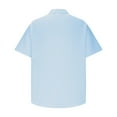 thumbnail image 2 of pstuiky camisetas de hombre, Camisa holgada informal y de moda de verano y lino a rayas para hombre camisetas de hombre xl, 2 of 4