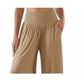 thumbnail image 3 of biudgviw Capris for Women with Pockets High Waist Pull On Pajama Pants Comfy Casual Wide Leg Capri Pants for Workout Yoga, 3 of 4