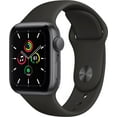 thumbnail image 1 of Restored Apple Watch SE GPS, 40mm Space Gray Aluminum Case with Black Sport Band - Regular (Refurbished), 1 of 5