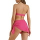 thumbnail image 3 of INSPIRAR CHIC Conjunto de Bikini de Anillo O para Mujeres de 3 Piezas con Parte Inferior Triangular y Cubierta de Parte Inferior Trajes de Baño Talla X-Small Rojo Rosa, 3 of 5