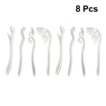 thumbnail image 2 of 8pcs DIY Epoxy Hairpin Mirror Silicone Semitransparent Molds Craft Accessories Jewelry Making Tool (White Random Style), 2 of 9