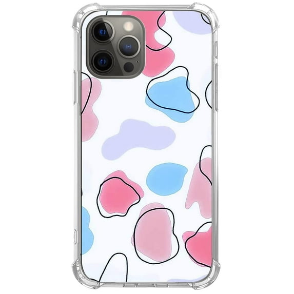 Colorful Cow Print Case Compatible with iPhone 13 pro,Unique Art Design TPU Shock-proof Full Cover