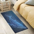 thumbnail image 3 of Bath Mat Soft Plush Non-Slip Absorbent Bathroom Rugs 39"x20" Polygons Blue Whale, 3 of 8