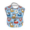 thumbnail image 2 of Susaid Dogs With Pool Floats Print Bibs for Babies Toddlers Adjustable Waterproof Free Soft Durable Bibs for eating with Large Pocket Food Catcher, 2 of 8