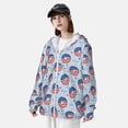 thumbnail image 5 of Gaeub Donut with the USA Fag Men's and Women's UPF 50+ Long-Sleeved Sun Protection Clothing, Fishing Shirt Long Sleeve Zip - XX-Large, 5 of 9