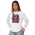 thumbnail image 4 of Single Cool Cute Funny Auntie Aunt Women's Long Sleeve T Shirt Brisco Brands L, 4 of 6