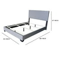 thumbnail image 2 of Relaxing Modern Style Queen Size Panel Bed , Grey, 2 of 5