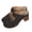 Black, variant on Tbopshirt Summer Sandals for Women Chunky Heel Closed Toe High Heels Slides Solid Color Beach Vacation