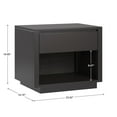 thumbnail image 7 of Weston Home Potrero Danish-Inspired Modern 1-Drawer Nightstand, Black Finish, 7 of 7