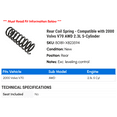thumbnail image 2 of Rear Coil Spring - Compatible with 2000 Volvo V70 AWD 2.3L 5-Cylinder, 2 of 2