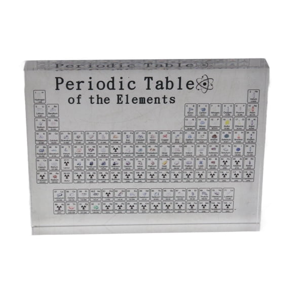 YAHHU Clear Acrylic Periodic Table – Portable, Ergonomic Chemistry Display for Classroom & Home