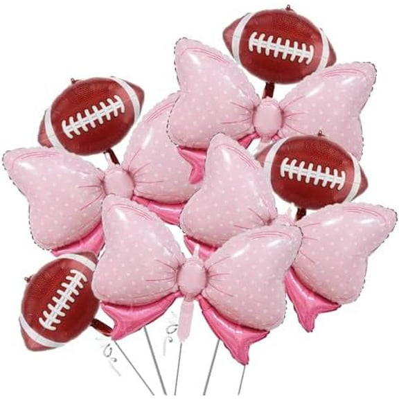 8PCS Helium Foil Football Gender Reveal Balloon for Touchdowns or Tutus Gender Reveal Decorations, Football Baby Shower Football Birthday Decorations$$Electronics Accessories
