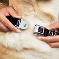 thumbnail image 2 of Honda Pet Collar, Dog Collar Metal Seatbelt Buckle, Honda Logo Black White, 15 to 24 Inches 1.0 Inch Wide, 2 of 9