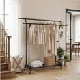 thumbnail image 4 of Garment Rack§clothing Rack§double Rods Clothes Rack§heavy Duty Clothes Rack§rolling Garment Rack§garment Rack With Extendable Rods Garment Rack Black Height Adjustable Heavy, 4 of 6