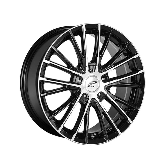 Platinum 437U Genesis 17x7.5 5x100/5x114.3  40et Gloss Black Diamond Cut Face