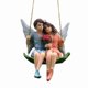thumbnail image 1 of 1 Pair Miniature Couple Figurine with Flower Fairy, 1 of 5