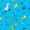 Blue Green, variant on Manfei Cartoon Dinosaur Animals Twin Sheets,Kawaii Cactus Rainbow Bedding,Blue,3 Pieces,1 Flat Sheet,1 Fitted Sheet and 1 Pillowcase