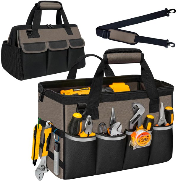 Bolsa organizadora portátil NECKORY, caja de herramientas, resistente, L