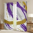 thumbnail image 2 of Grey Beige Purple Curtains Brush Strokes Oil Painting Curtains & Drapes, Gradient Abstract Vintage 30%-50% Blackout Curtains Ombre Graffiti Bedroom Curtains, Contemporary Modern Window Treatments, 2 of 5