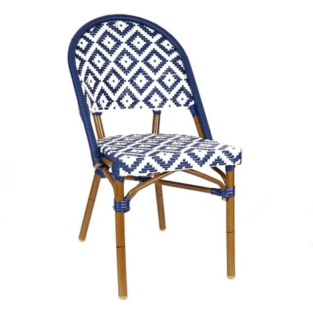 de La Paix Aluminum Bamboo Stackable Side Chair