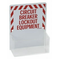 Brady Lockout Board,Unfilled,Red/White 3070