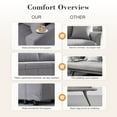 thumbnail image 2 of PPorfamilia 71" Velvet Loveseat, Modular Sectional 2 Seater Deep Seat Sofa with Storage, Soft Upholstered Couch with Cushions and Pillows for Living Room, Gray, 2 of 6