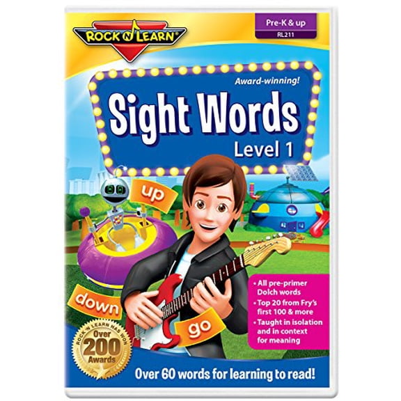 Pre-Owned Sight Words Level 1 DVD by Rock 'N Learn: 60+ words includes all pre-primer Dolch words and many Fry words