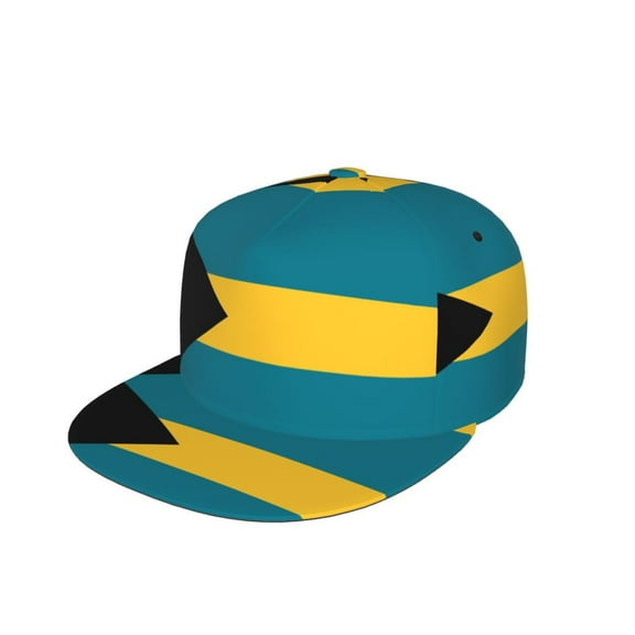 Snapback Hats For Men Women Flag Of The Bahamas Flat Bill Brim Baseball Cap Printed Hat