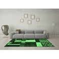 thumbnail image 3 of Ahgly Company Indoor Square Abstract Emerald Green Modern Area Rugs, 7' Square, 3 of 4