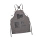 thumbnail image 2 of Delantal de lona con bolsillos Delantal de barbero Delantal multiusos para estilista de servicio gris, 2 of 9