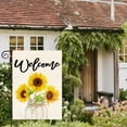 thumbnail image 4 of Sm:)e Summer Sunflower Garden Flag 12 x 18 Inch Double Sided, Welcome Seasonal Farmhouse Yard Outdoor Banner, 4 of 6