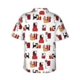 thumbnail image 3 of Daiia Cute Cat And Christmas Gift Hawaiian Shirt for Men Gentle Cotton Regular Short Sleeve Casual-X-Large, 3 of 9