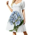 thumbnail image 2 of Blue hydrangea flowers Sleeveless Dress elegant dresses plus sizes, 2 of 5