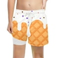 thumbnail image 4 of oqasdz Boys Shorts Ice Cream Summer Beach Outdoor Play Elastic Waist Above Knee Comfortable Active Casual Kids Children Shorts Size 14 Y-16 Y, 4 of 4
