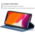 thumbnail image 4 of Premium PU Leather Flip Folio Case for iPhone 11, Protective Case with Kickstand Card Slot Holder Hidden Magnetic Closure Shockproof Wallet Cover for iPhone 11 6.1 inch - Blue, 4 of 7