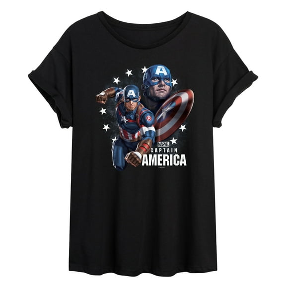 Marvel Captain America - Collage - Women's Oversized Graphic T-Shirt