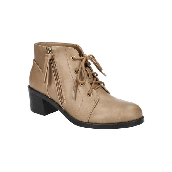 Easy Spirit Womens Becker Zipper Faux Leather Ankle Boots