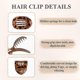 thumbnail image 3 of 4 Pack Classic Hair Clips for Women, Durable Flat Barrettes for All Hair Types, Comfortable Round Claw Clips, 3 of 5