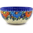 thumbnail image 3 of Polish Pottery 7½-inch Bowl (Bold Poppies Theme) Signature UNIKAT Hand Painted in Boleslawiec, Poland + Certificate of Authenticity, 3 of 6
